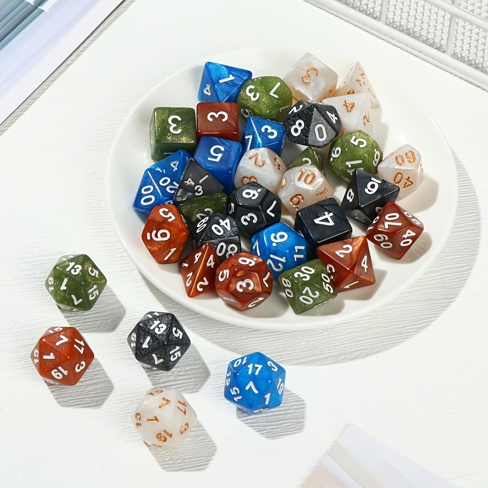 Polyhedral 7 die Dice Set Game Dice Trpg Dnd Accessories D4 - Temu