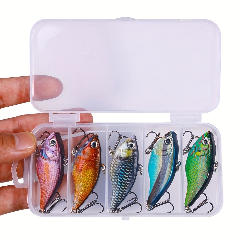 5pcs Premium Jerkbait Fishing Lures Set - 2.17in/5.5cm, 13.7g Hard Baits  with Wobbling Action - Perfect for Catching Big Fish - Includes Durable  Stora