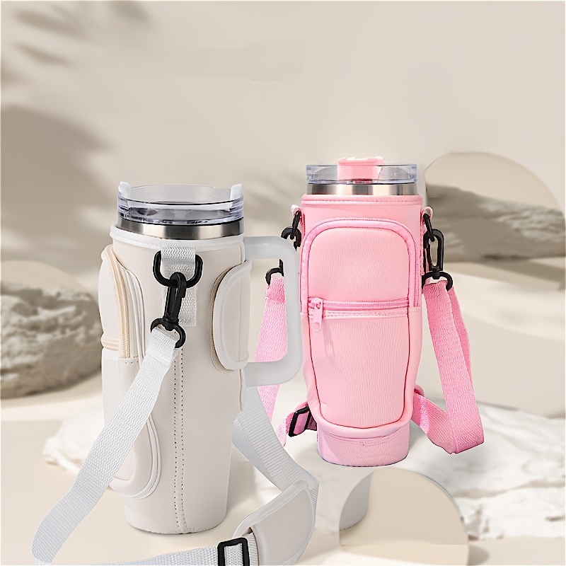 Water Bottle Holder, Water Bottle Storage Bag With Adjustable Shoulder Strap,  Tumbler Cup Holder For Hiking Travel Outdoor Sports Gym Hiking Camping  Walking - Temu