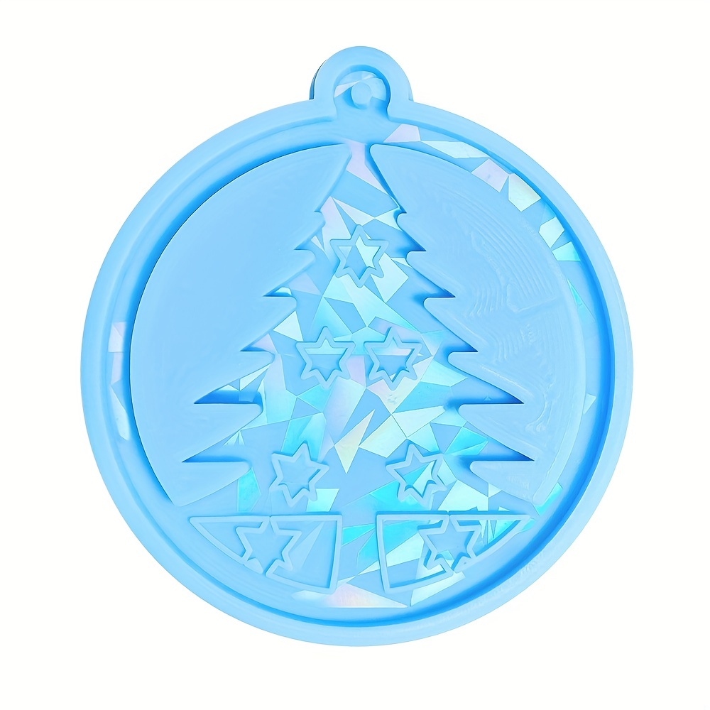 Snowflake Mold Holographic Pendant Silicone Mold Keychain Epoxy Resin Mold  DIY Craft Jewelry Making Christmas Tree Decoration