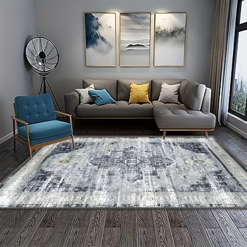  Teppich teppiche für Schlafzimmer deko büro Moderner Goldener  Wohnzimmerteppich mit abstraktem Design, maschinenwaschbar, weich und  rutschfest 60X90CM Anti Stress antirutsch Teppich