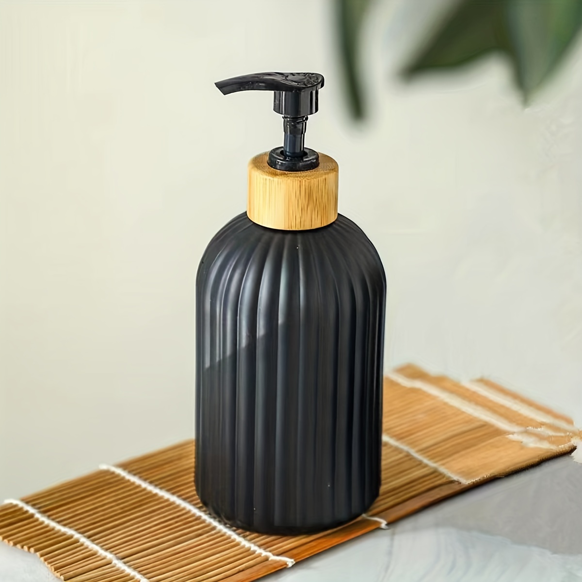 Glass Soap Dispenser With Pump 16Oz Bottle Set Of 2 And Bamboo Tray |  Vintage Soap Dispenser With Waterproof Labels Bathroom And Kitchen Set