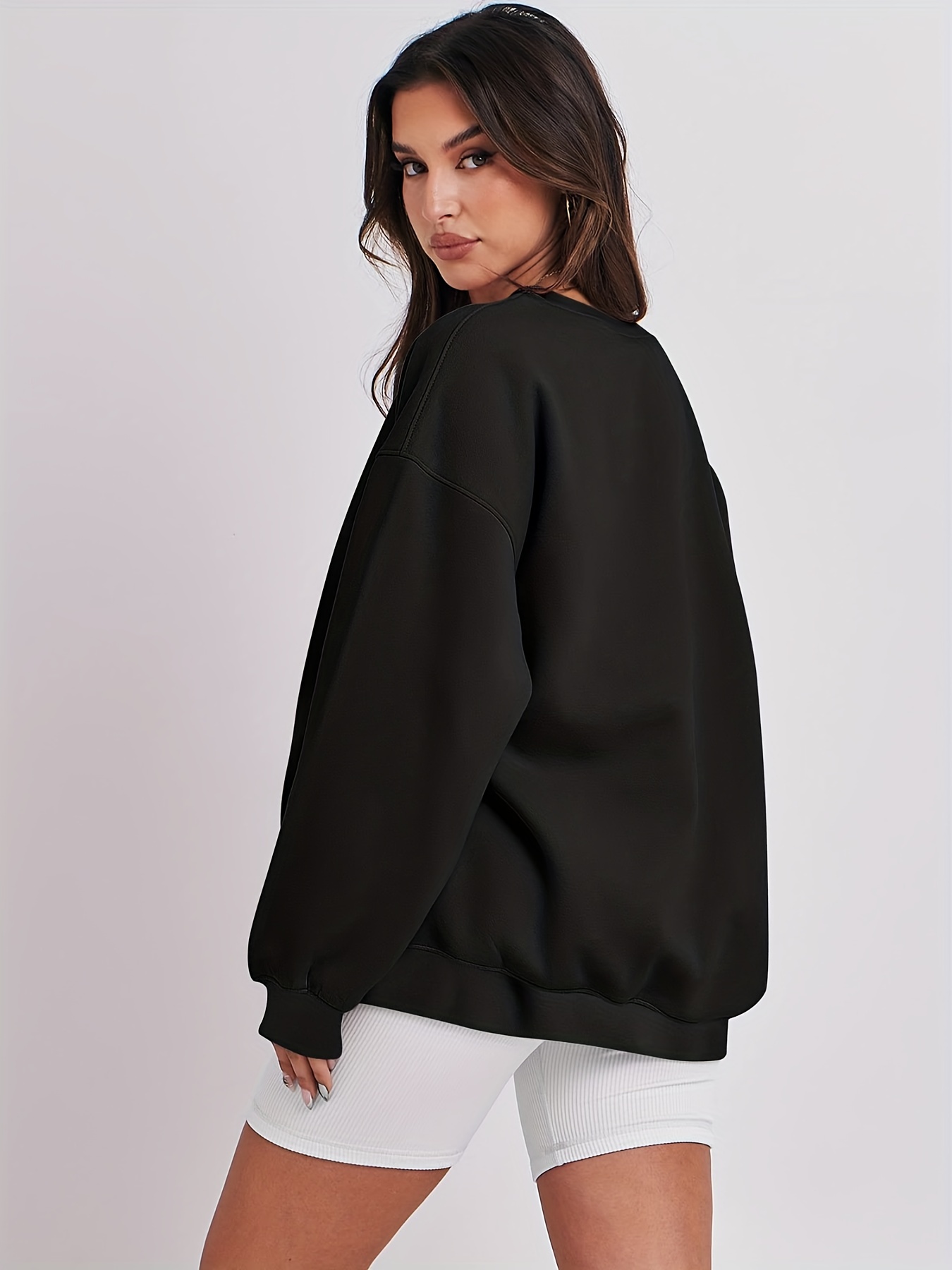 Sudaderas oversize lisas de mujer para vestir a la moda