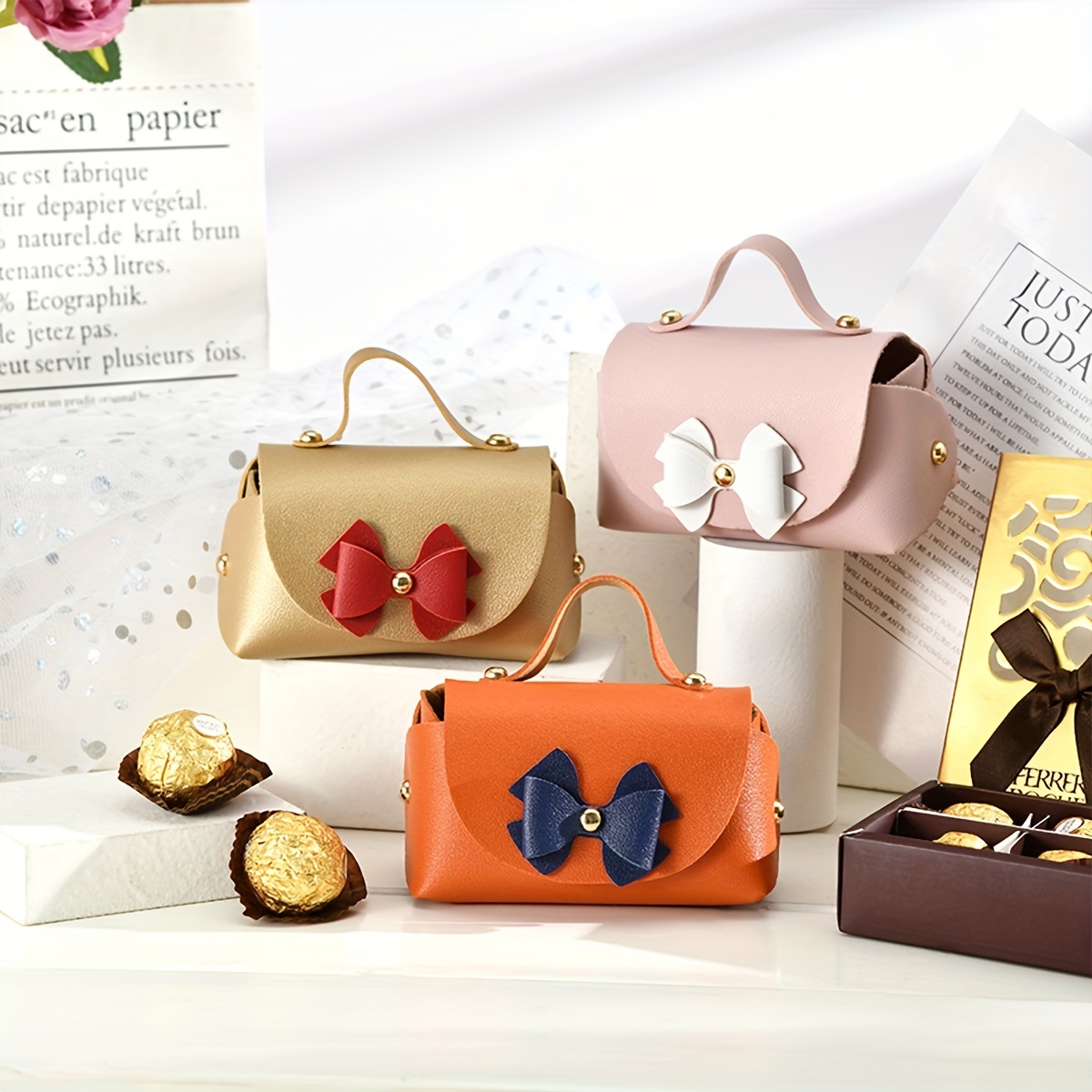 Leather Festive Candy Box Wedding Handbag Creative Candy - Temu