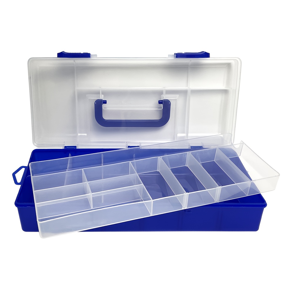 Blue White Storage Box Parts Box Tool Box Plastic Household - Temu