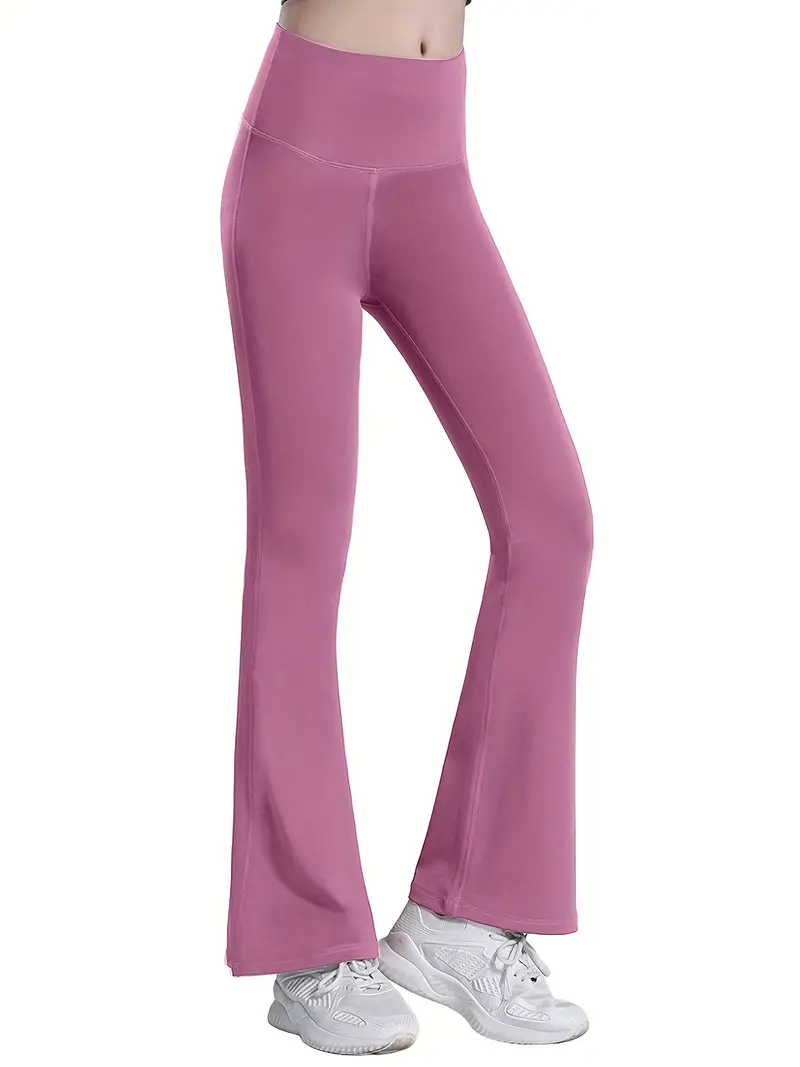 Women's Casual Bootcut Yoga Pants Solid Color High Waisted - Temu