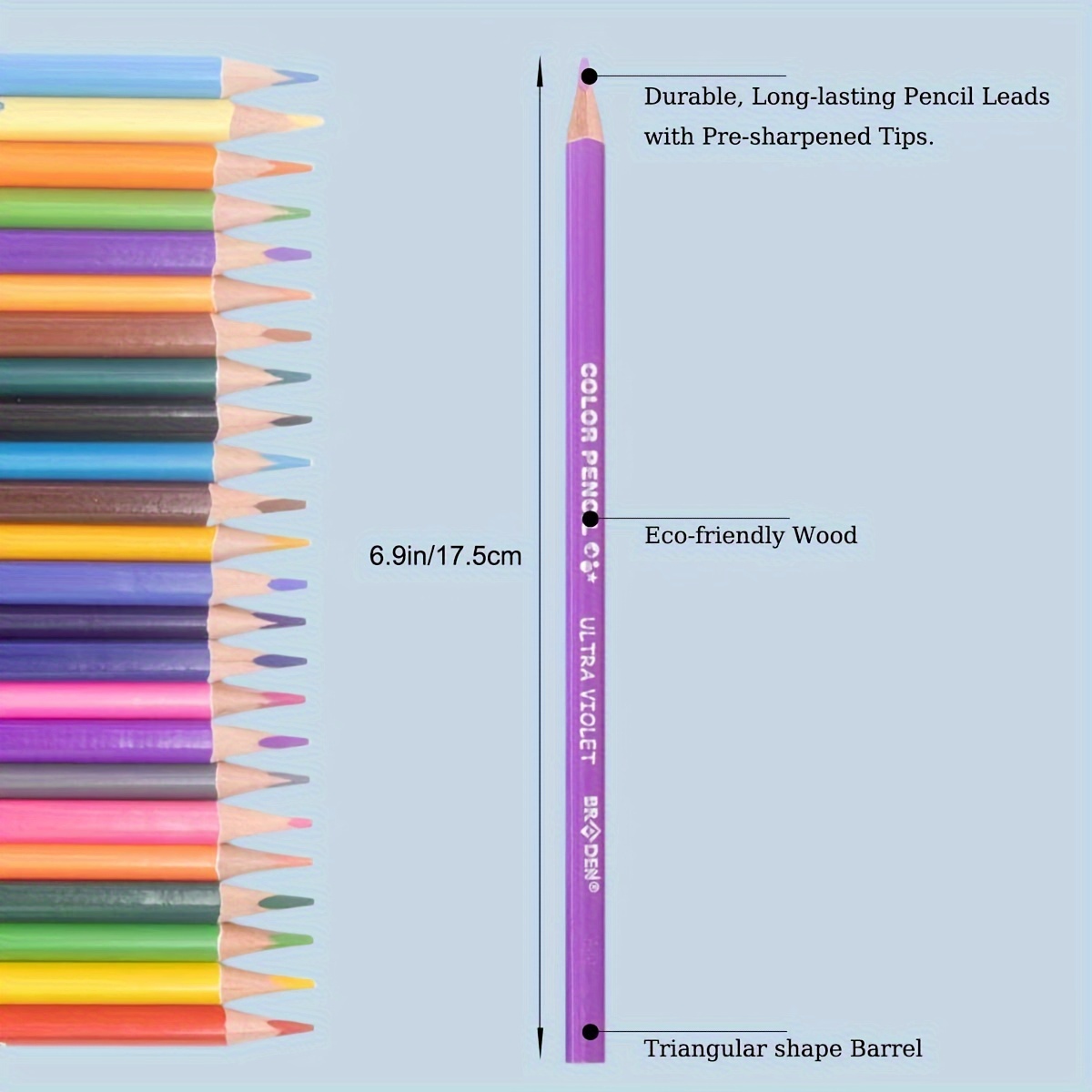 Violet purple Crayola Colored Pencils Set of 5 or 10 With Sharpener 
