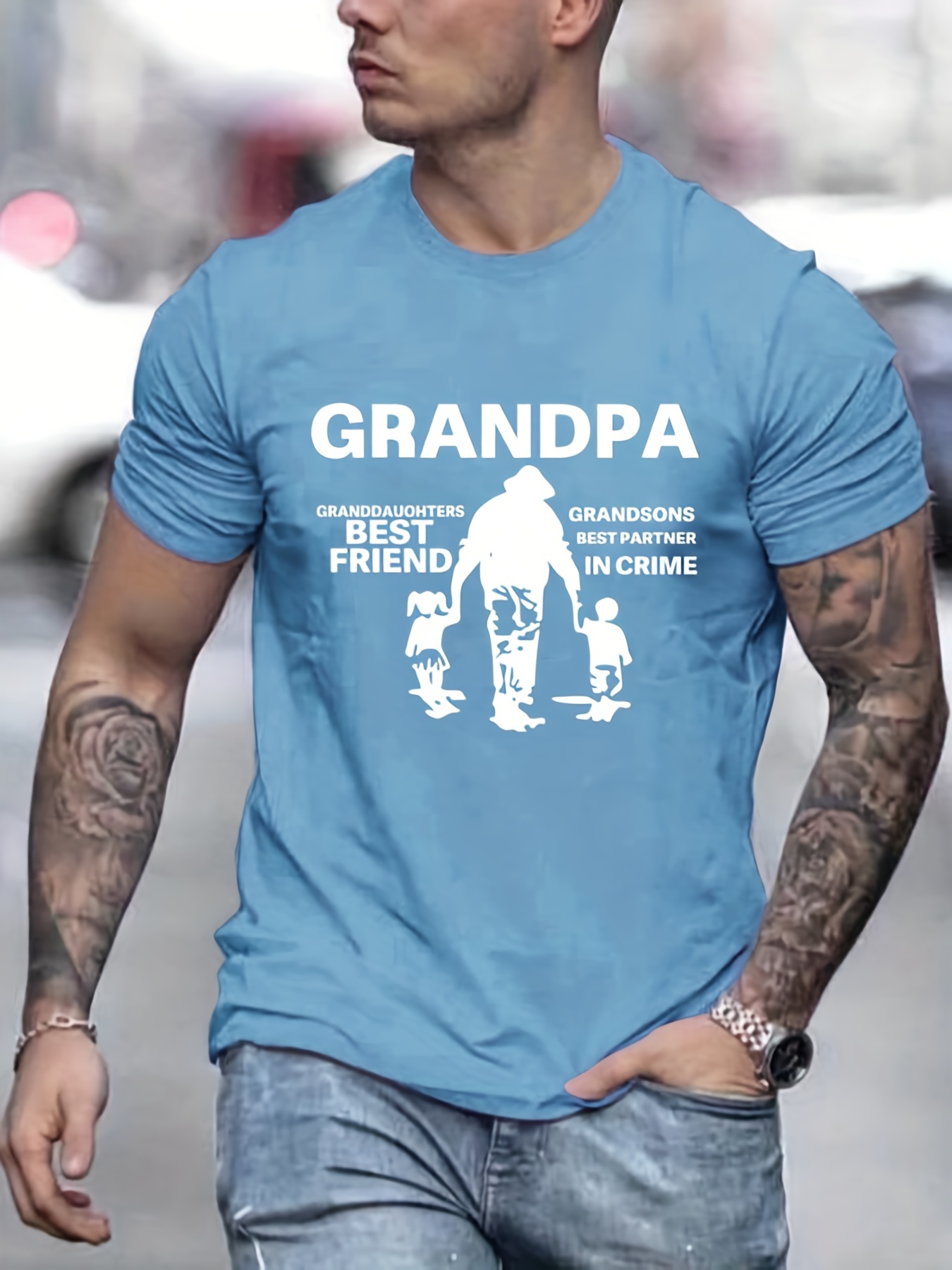 Reel Cool Grandpa Print T shirt Men Casual Short Sleeve Top - Temu Canada