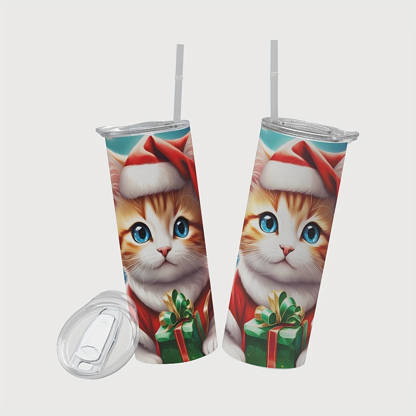 Christmas cat - Christmas Tumbler - Christmas Cups - Christmas