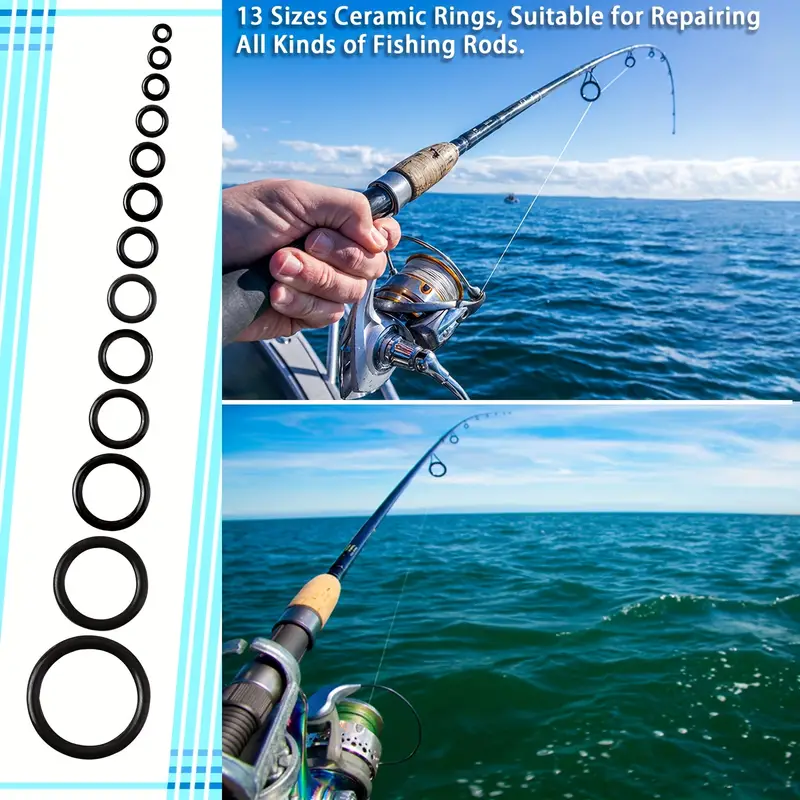 Fish Rod Repair Kit: Repair Fishing Pole Eyelet 13 Size Pole - Temu