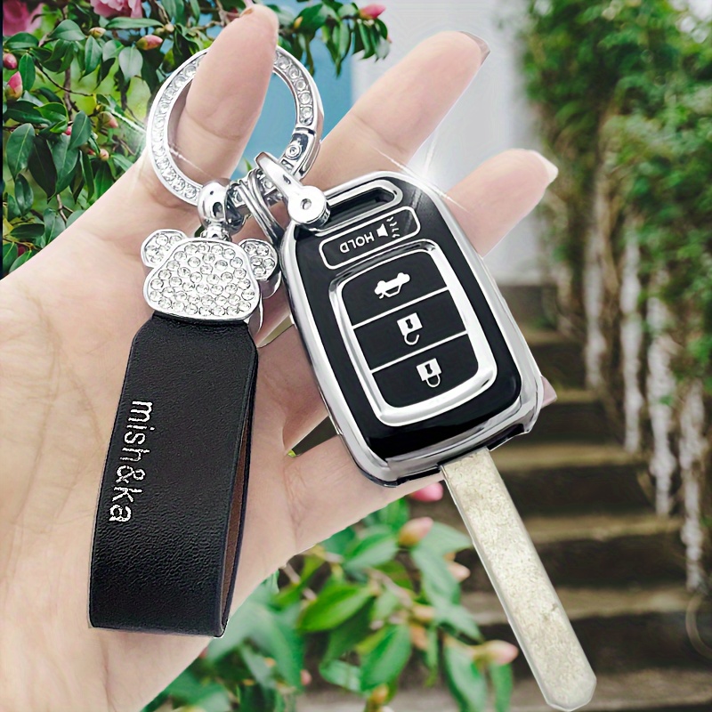 KESYOO 2pcs car key chain key wristlet rhinestone lanyard keychain