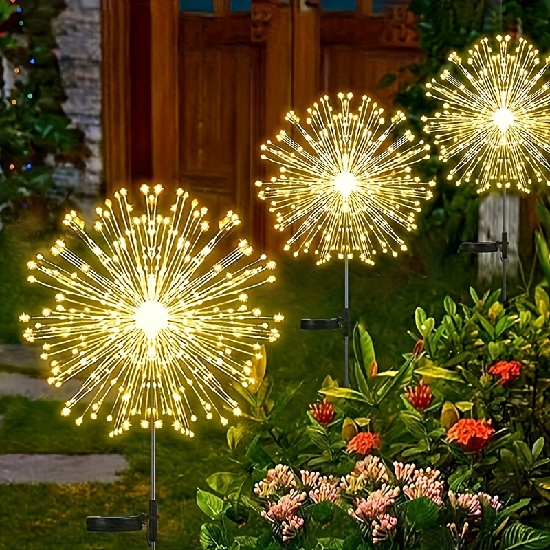 5 Pcs Luz festa - Lâmpada fogo artifício jardim à prova d'água | Luzes fada  para jardim festa controle remoto luzes decoração natal luzes corda cobre