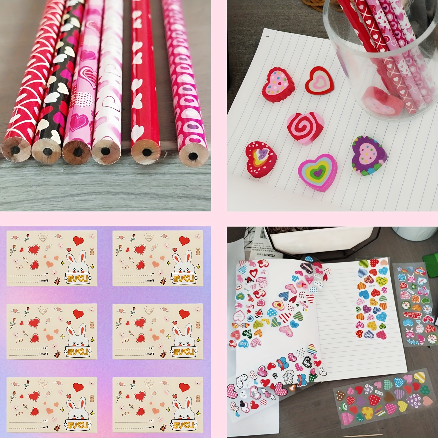 Valentine's Day Pencils Valentine's Day Heart Party Favors - Temu