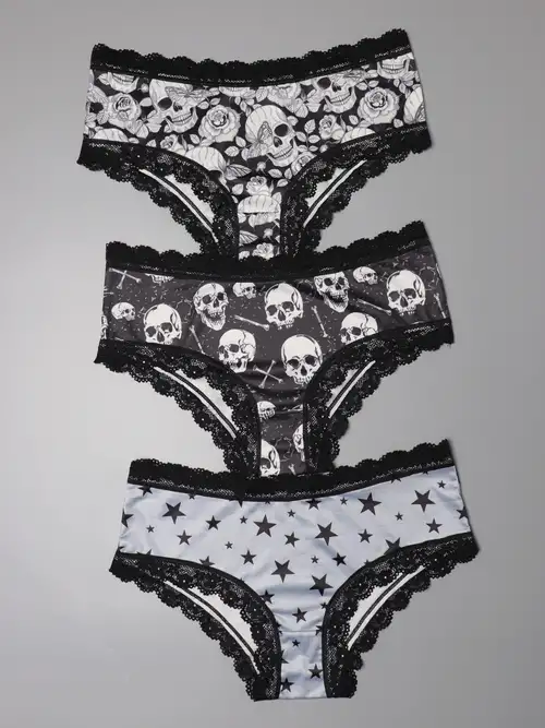 Gothicc Goth Black Underwear, Gothic Dainty & Dangerous Panties, Great  Halloween Lingerie, Multiple Sizes Available Small-2xl 