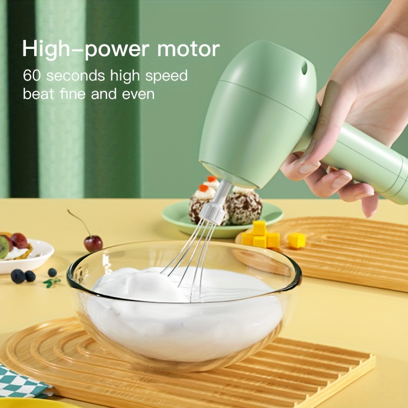 Handheld Electric Egg Beater With Base, Household Egg Beater, Small Cream  Cake Baking Mixer - Temu