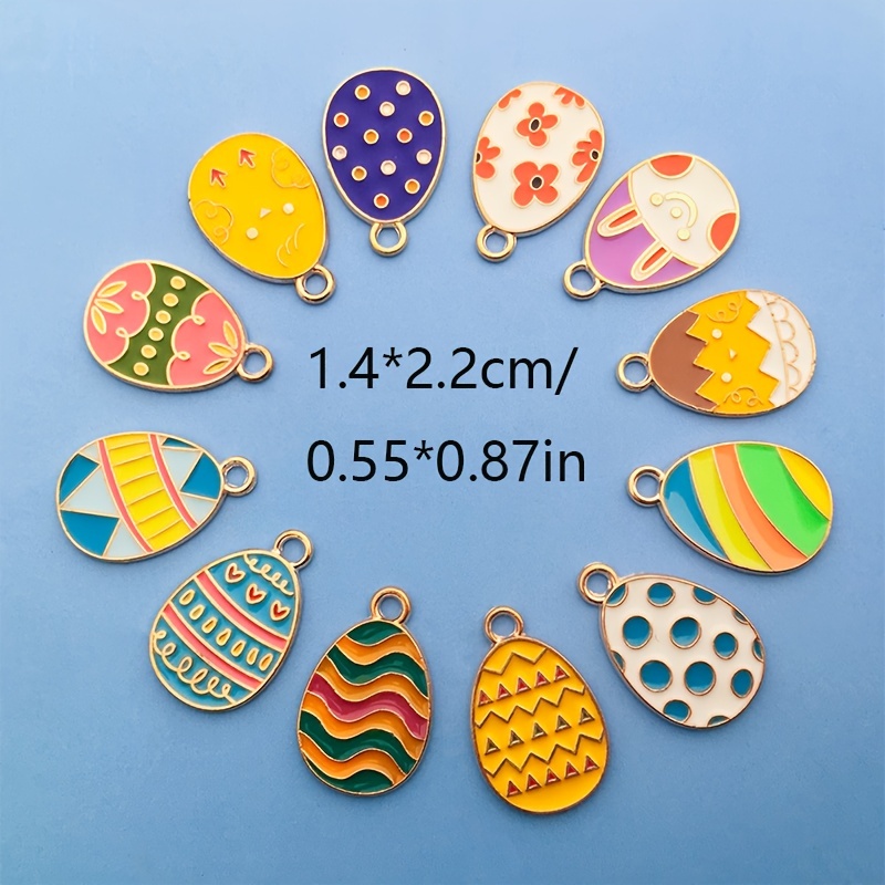 10pcs Easter Colorful Eggs DIY Design for Jewelry Making Earring