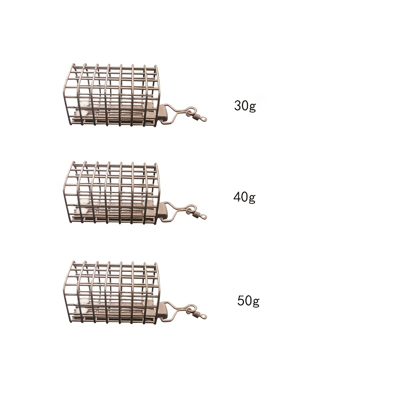 Fishing Feeding Basket Snares Metal Bait Cages Method Feeder - Temu