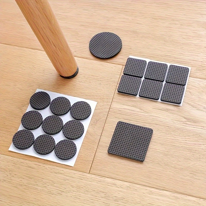 Non Slip Furniture Pads 20 Pieces 2 Anti Skid Furniture Pads Stopper Self Adhesive Square Round Rubber Pads Wood Floor Protector for Furniture