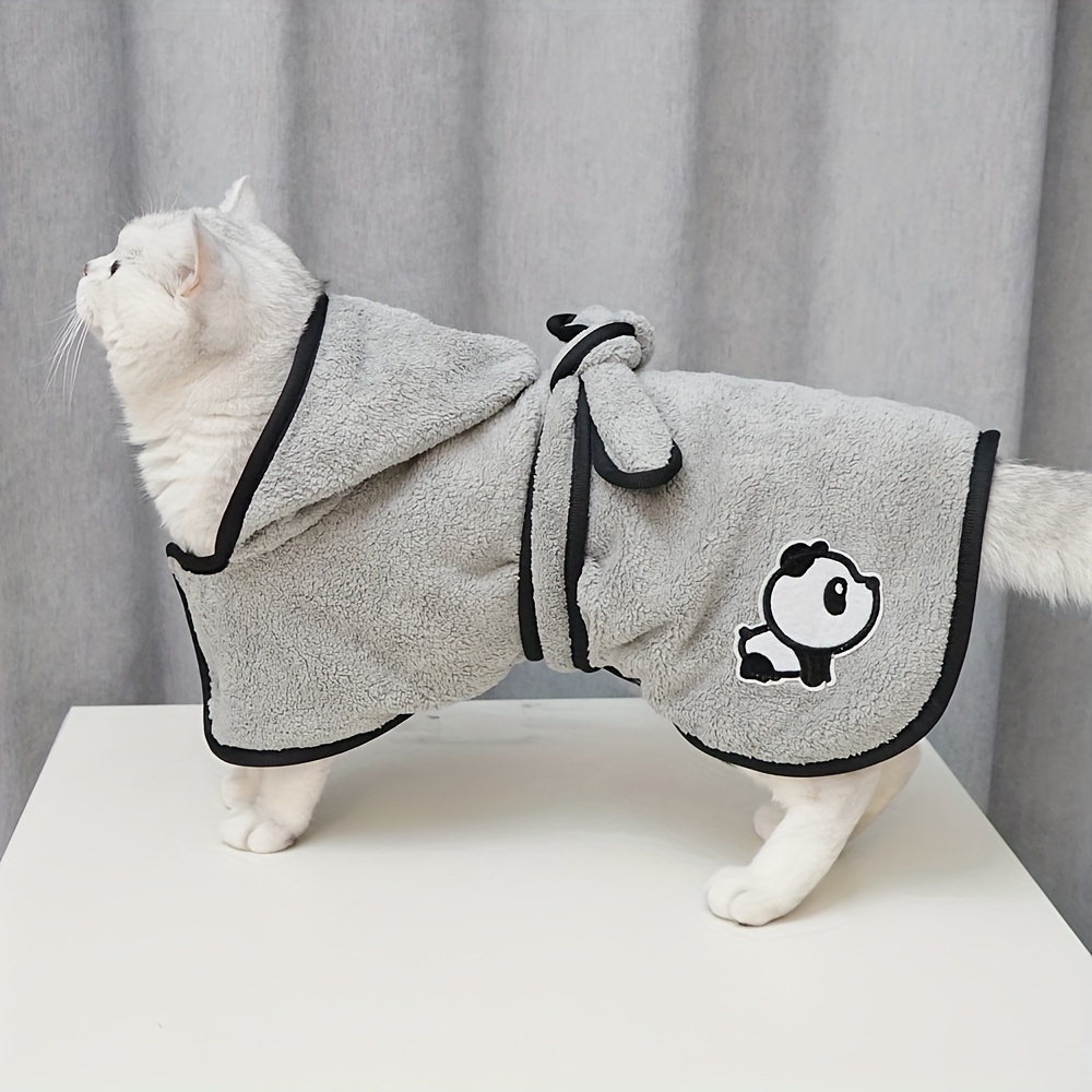 1Pza de Toalla de baño con capucha para mascotas de - Temu
