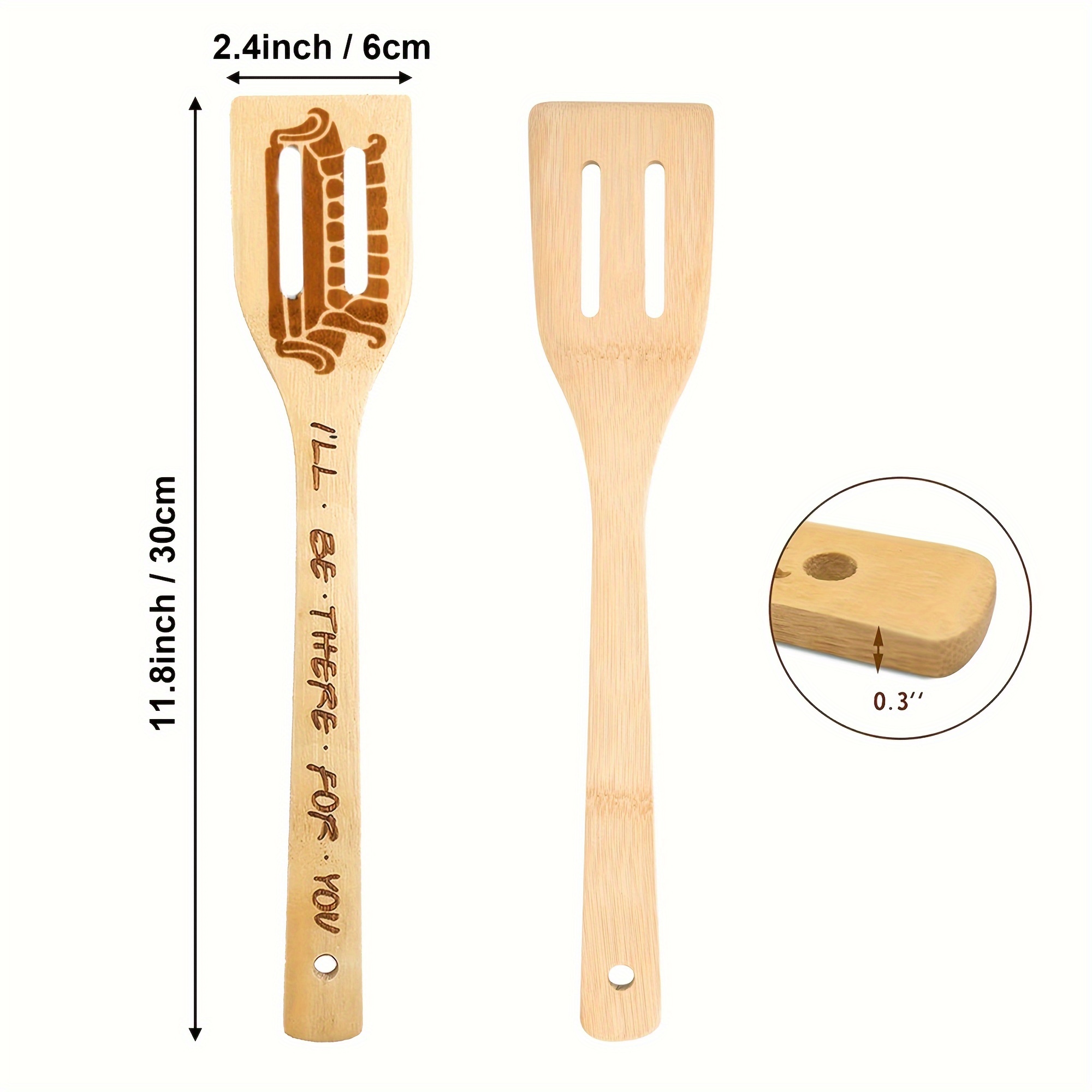 Wooden Cooking Spoons, Burned Bamboo Utensils, Wood Spatula Spoons Kitchen  Cookware Set, Funny Kitchen Decor For Housewarming Birthday Christmas Gift  - Temu