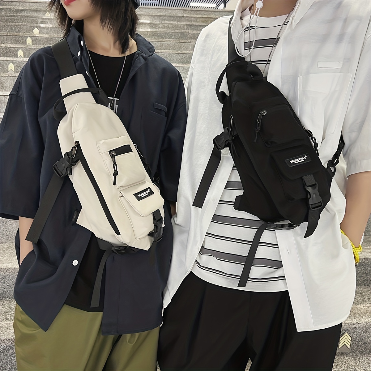 Men's Fashion Crossbody Bag, Trendy Casual Shoulder Bag With Adjustable  Strap - Temu