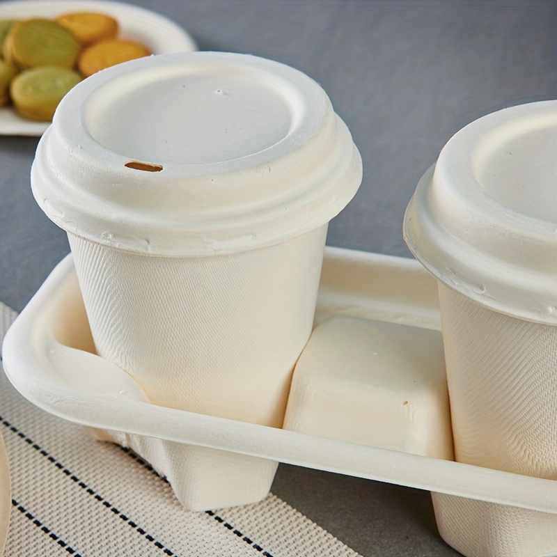 Sugarcane Pulp Coffee Cup Cover Lids for Beverage Packaging