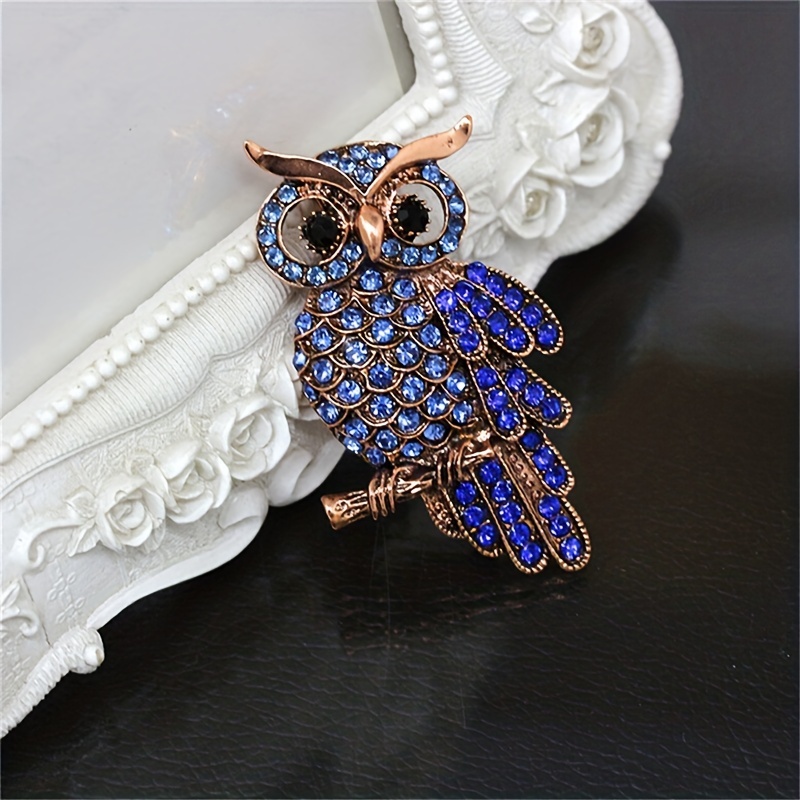 Elegant Rhinestone Owl Brooch Pin Women Girls Perfect - Temu