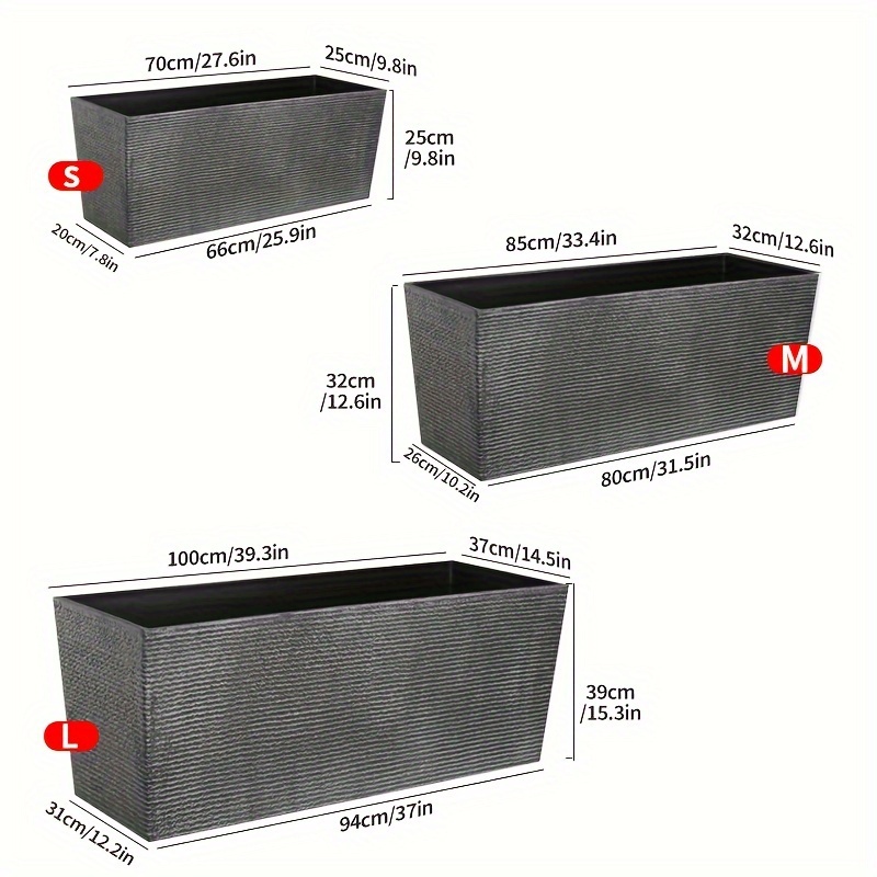 extra large heavy duty resin planter box drainage - Temu