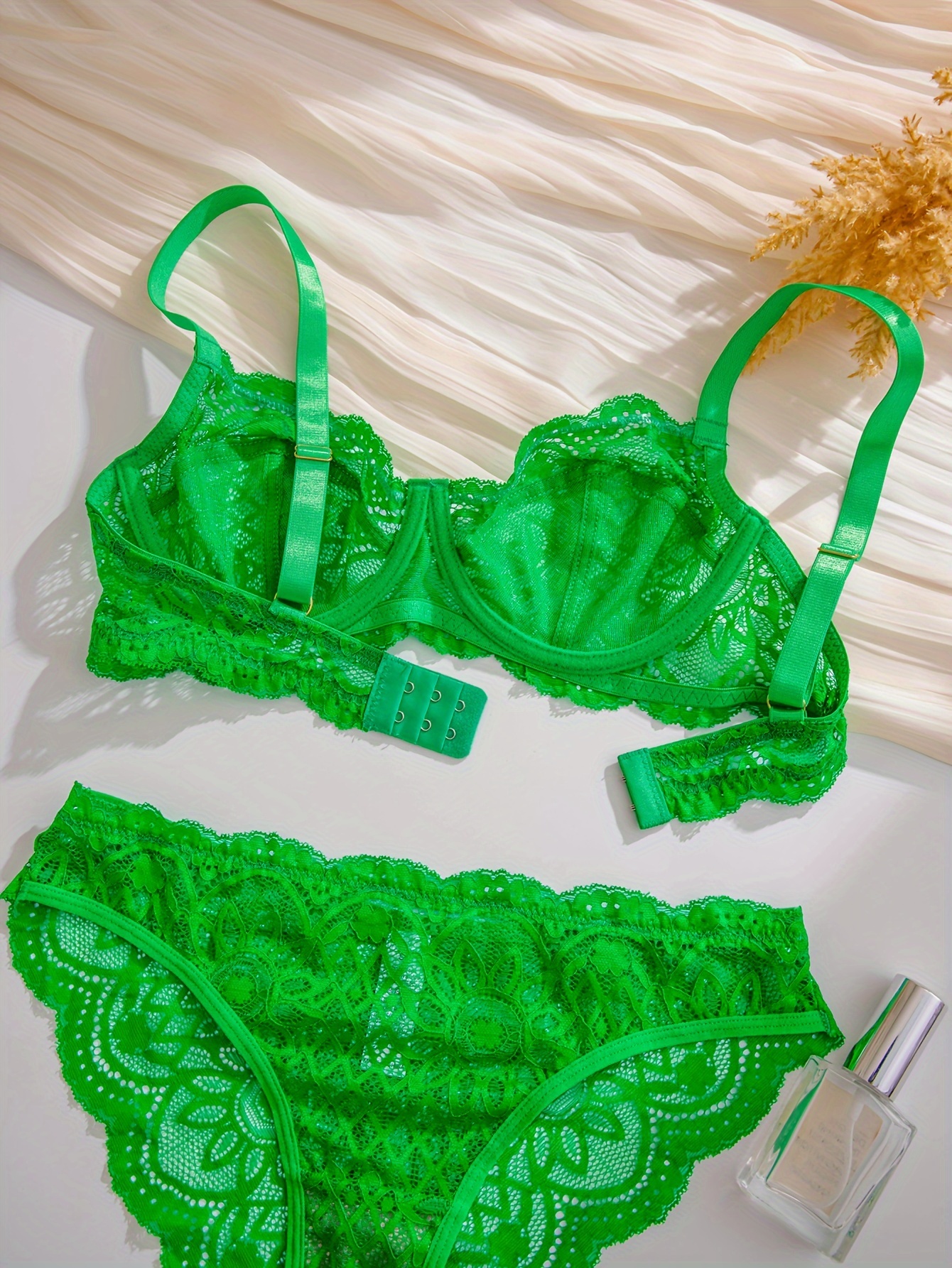 Green Underwear Sets, Lingerie Sets, Bra & Knicker Sets