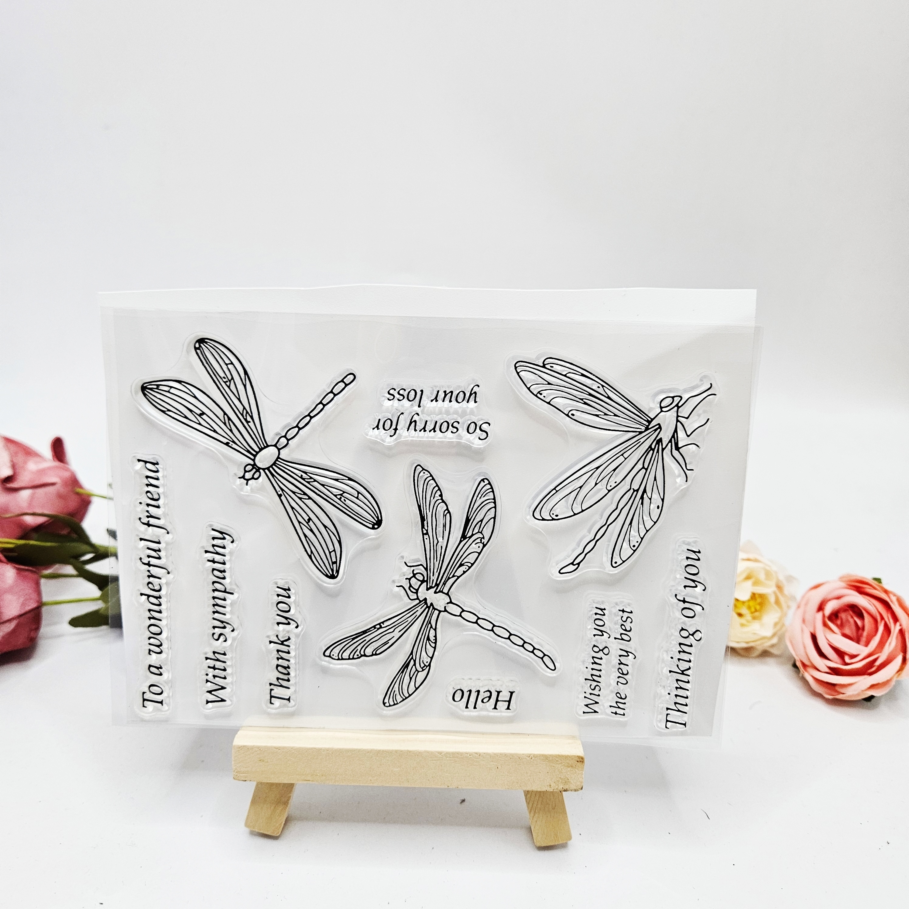 1pc Dragonfly Transparent Stamp, Diy Handmade Card Making, Gift For Boys  Girls