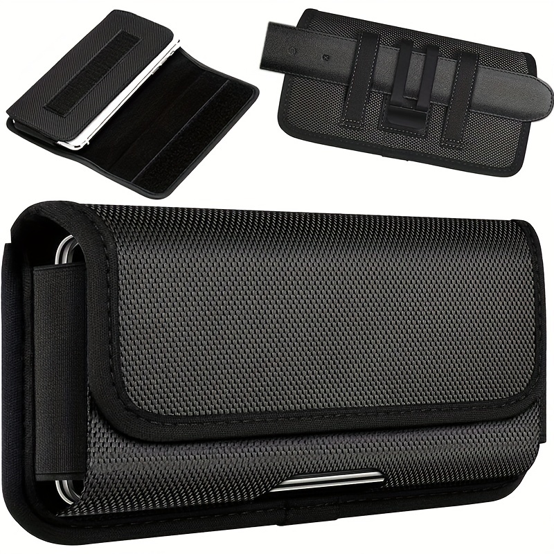 

1pc Fashion Simple Black Waist Bag Fanny Bag, Mobile Phone Bag, Card Money License Case, Trendy Versatile Men's Belt Bag