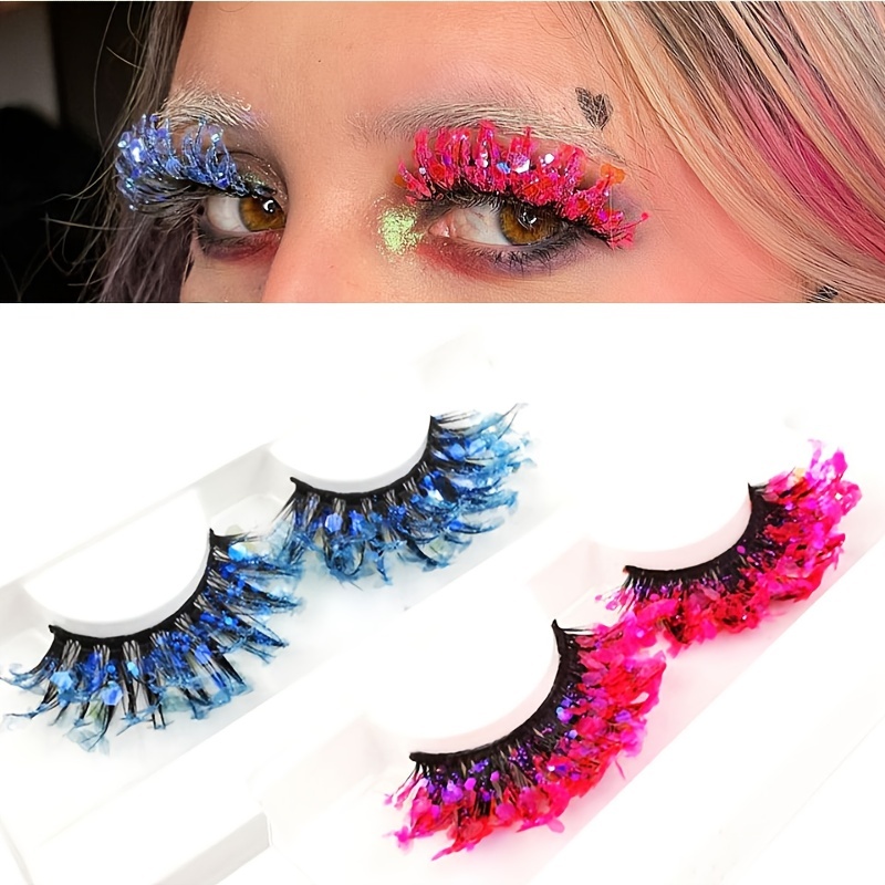 Neon UV Colored Eyelash Extension Color Lash Extensions Glow Under UV Light  Black Light Color Eyelash Extensions Colorful Lash Extensions Neon Pink