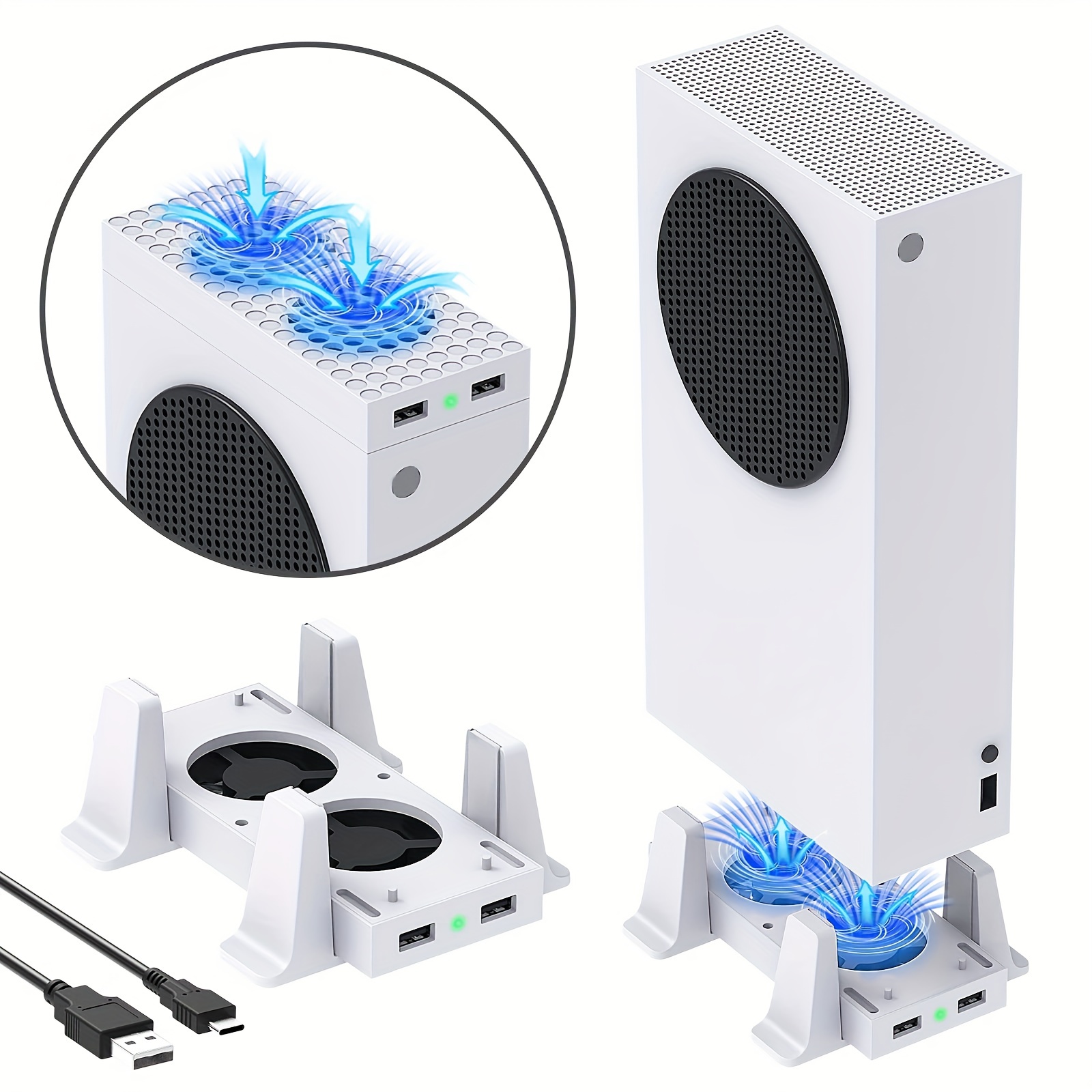 Aolion Ventilateur de refroidissement par induction à contrôle intelligent  de la température avec lumières RVB pour Xbox Series X