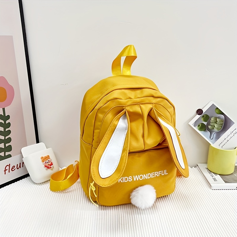 Childrens Cute Cartoon Rabbit Ears Backpack Kindergarten Schoolbag