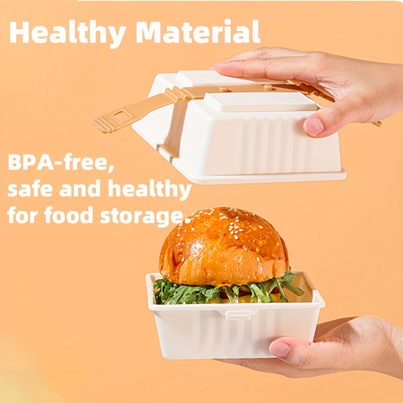 Sandwich Container: Reusable, BPA Free Plastic Food Storage with Snap-Off,  Leak