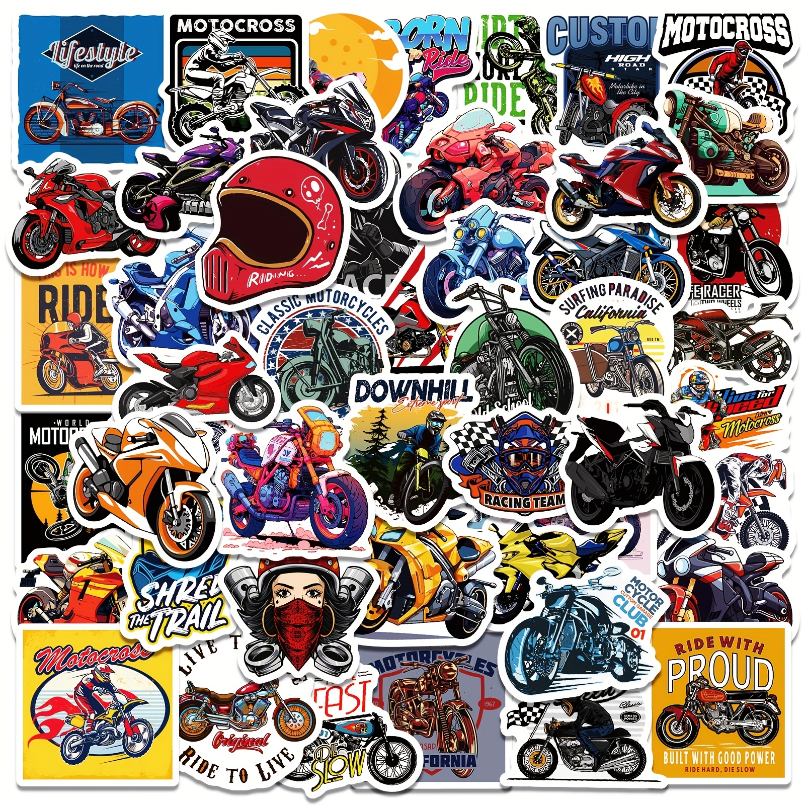 Motocross Stickers Water Bottles Vinyl Motorbike Stickers - Temu