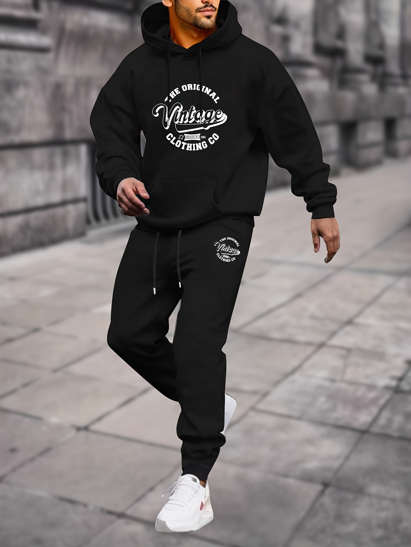 SHENG YUAN Men Tracksuit Casual Joggers Hooded Sportswear Jackets