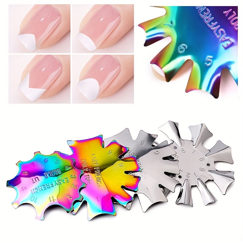 3pcs Nail Cutter For Acrylic Nails Nail Tips Manicure Edge Trimmer Tools  French Tip Nail Guides Acrylic Nail Art Supplies Sliver Stainless Steel Easy