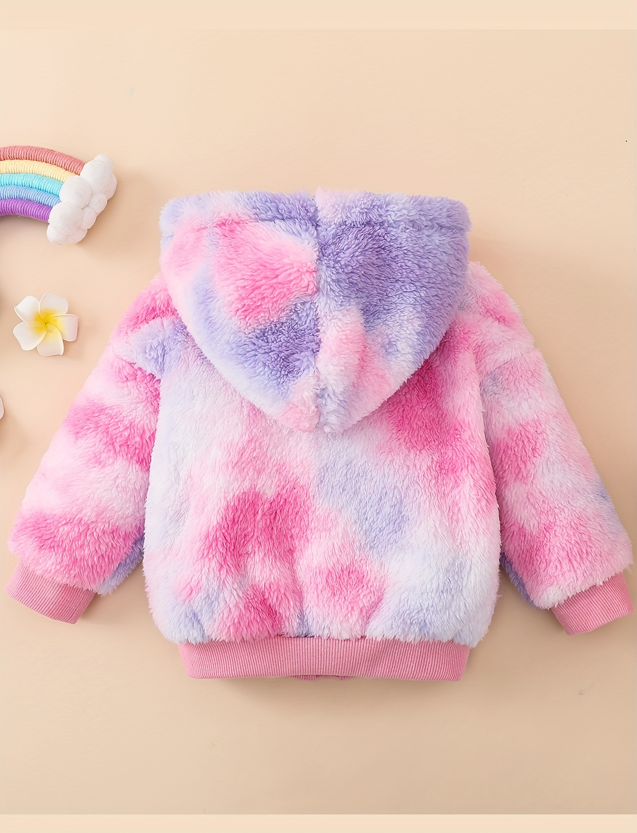 baby girls hooded jacket tie dye zipper front Temu Chile