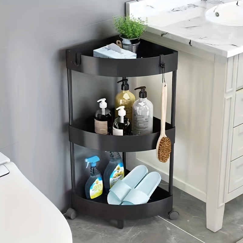 Small Stroller Corner Rack Shelf Floor Kitchen Storage Rack