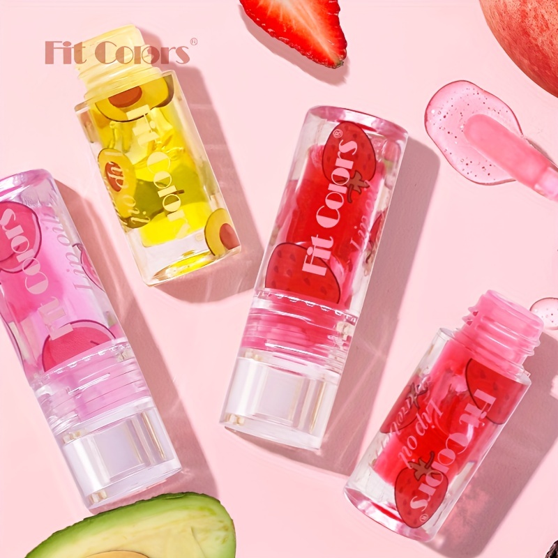 Joyeee 6Pcs Lip Glow Oil Wet, Hydrating Candy Lip Gloss Flavoring Oil Kit,  Transparent Clear, Pink Peach, Nude Orange, Red Strawberry, Candy Grape Lip