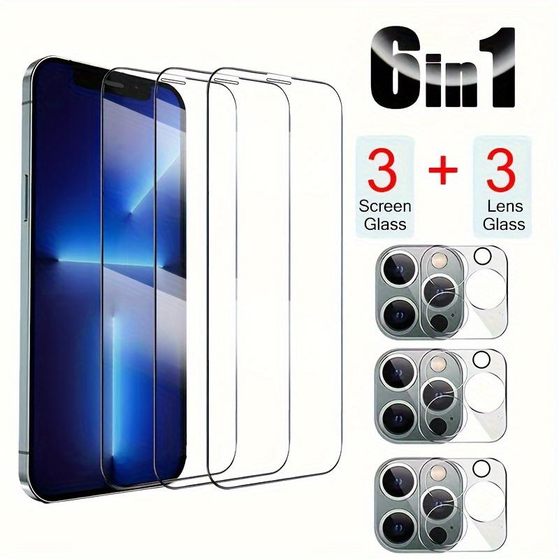 Vidrio Templado 4in1 Iphone 14 15 Pro Max Plus Protector - Temu