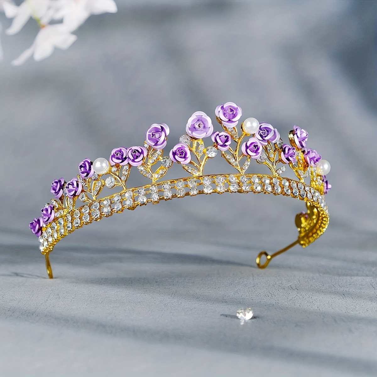 Diadema de cumpleaños con corona de flores para bebé o niña