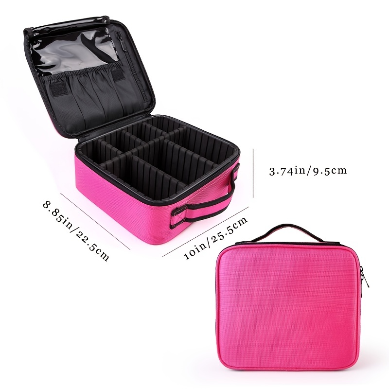 Travel Makeup Bag Double Layer Portable Cosmetic Bag - Temu