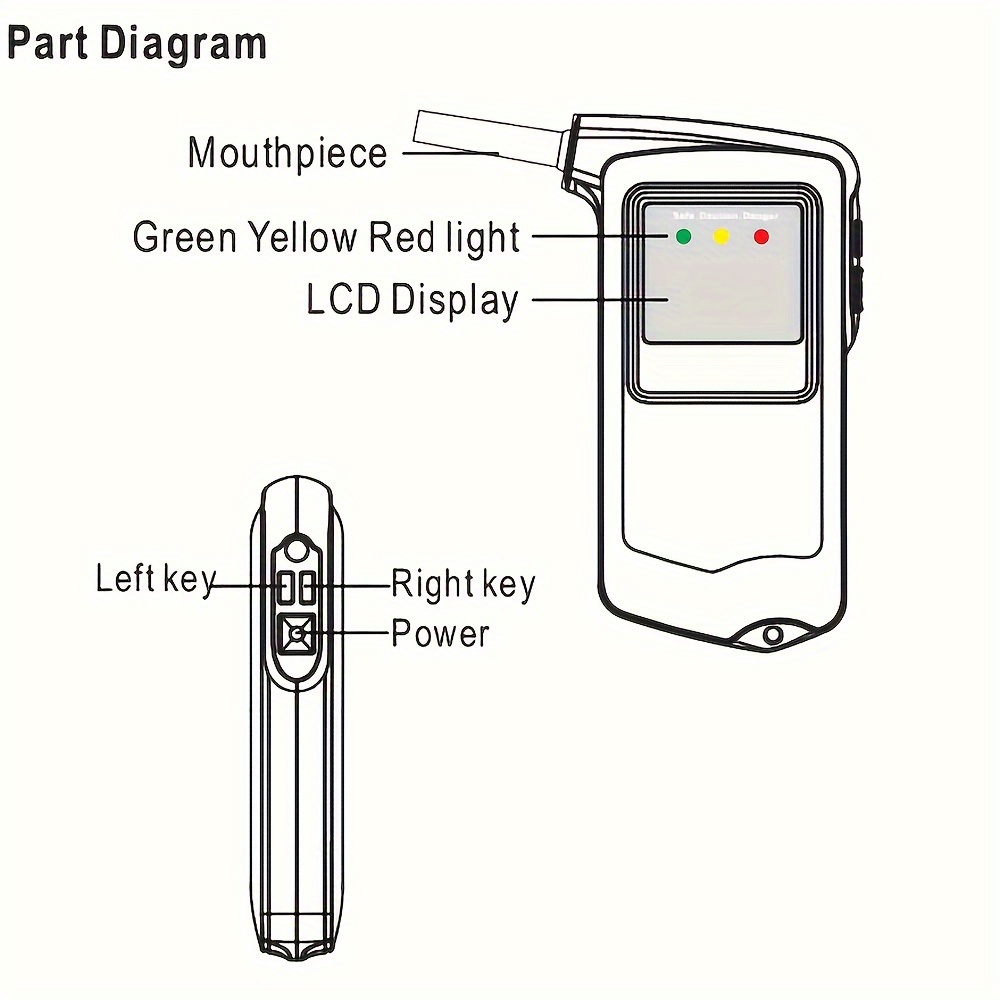 Digital Breath Alcohol Tester High Precision Breathalyzer 10 - Temu