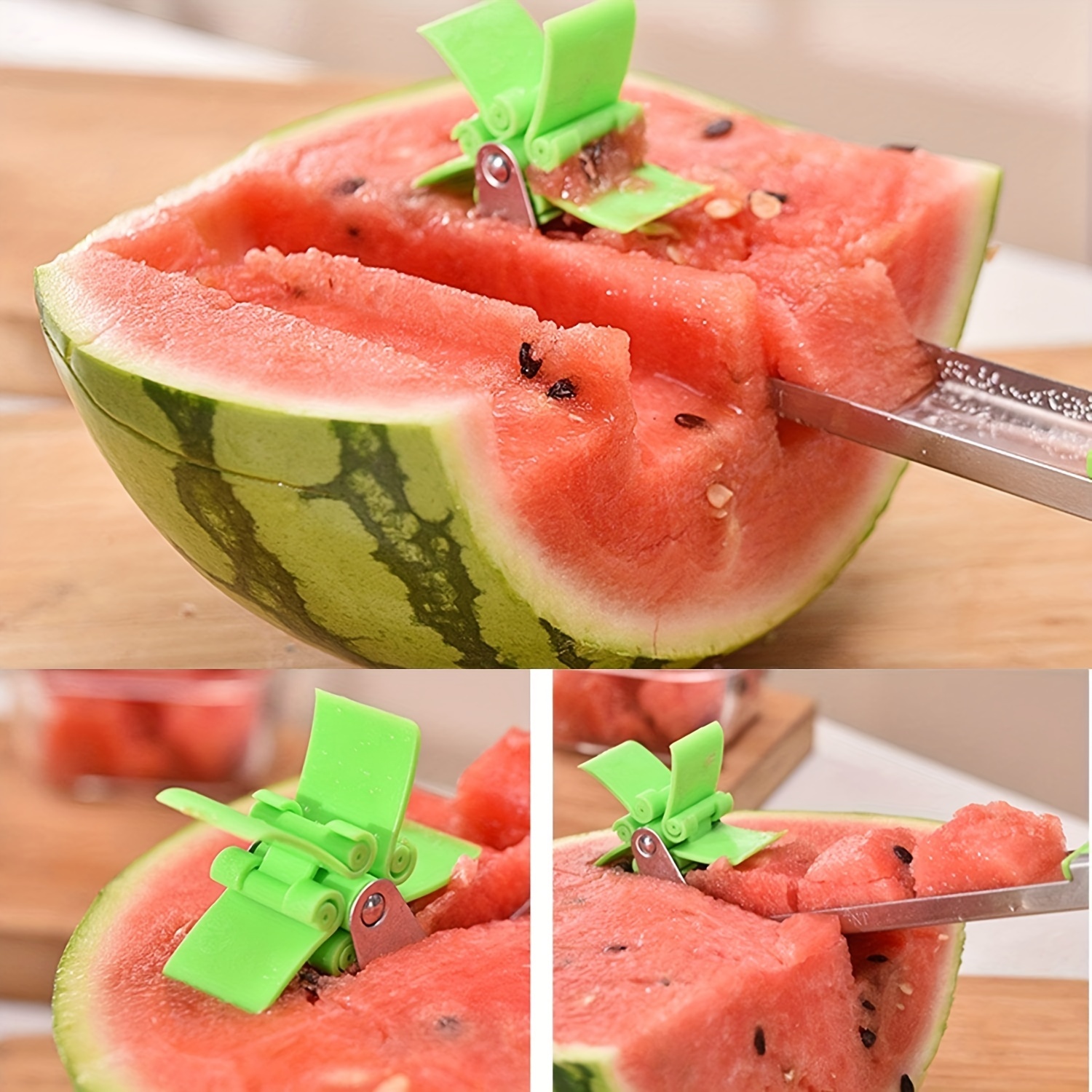 Watermelon Cutter Slicer,Stainless Steel Watermelon Cube Cutter Quickly Safe  Watermelon Knife,Fun Fruit Salad Melon Cutter - AliExpress