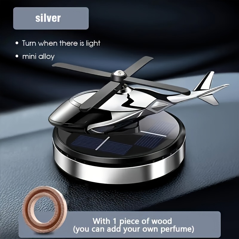 Helicopter Solar Car Air-Freshener Rotation Aromatherapy Car