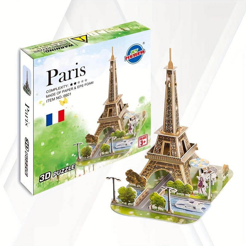Eiffel Tower by Night, 3D Puzzle Buildings, 3D Puzzles, Products