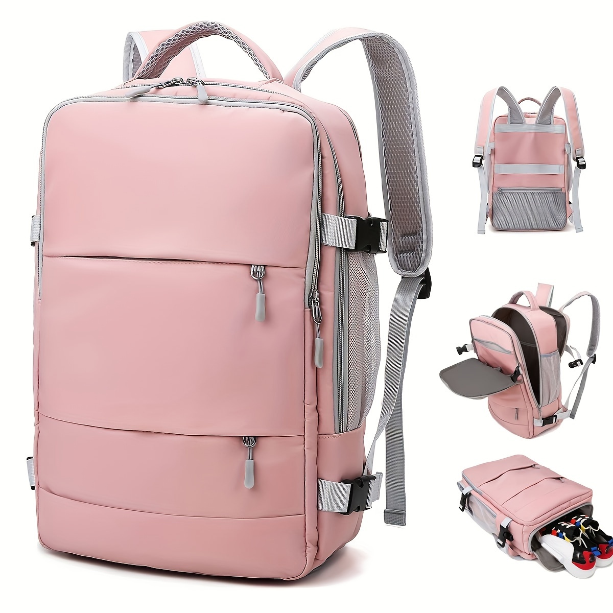 Taygeer Mochila de mano para mujer, mochila de viaje para mujer con puerto  de carga USB y bolsa para zapatos, mochila para laptop de 15.6 pulgadas