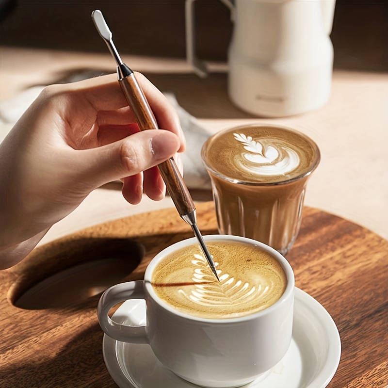 Goxawee Coffee Art Pen, Stainless Steel Latte Pull Flower Needle